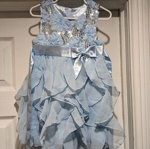 American Princess baby blue frill dress